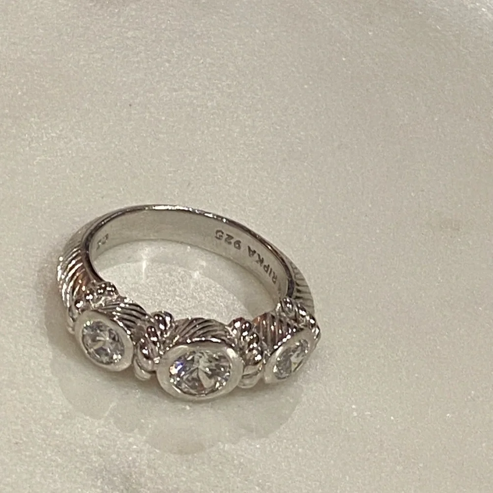 Judith Ripka Sterling silver CZ ring